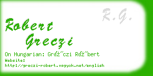 robert greczi business card